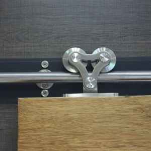 Dubbel hängande skjutning av ladugårdsspår Rail Rollers System Hardware