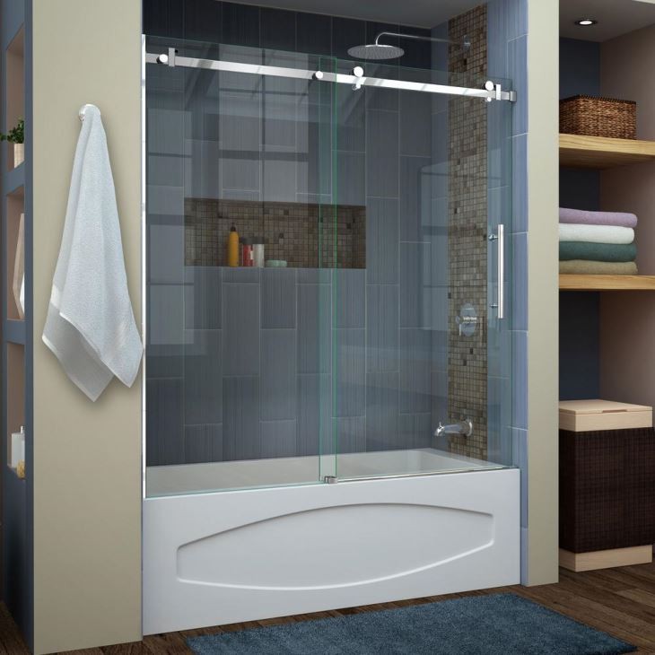 Frameless Sliding Shower Door Enclosure